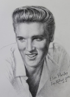 Portrét Elvise od a.m. Filipa Kudrnáče