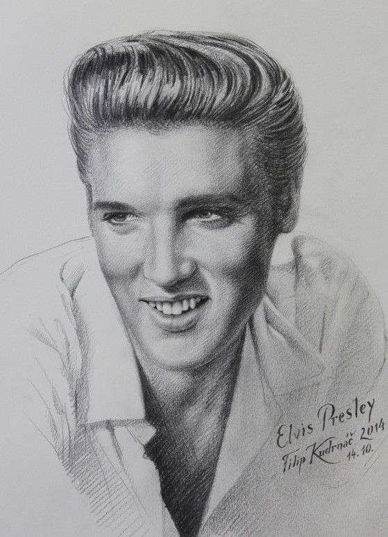 Portrét Elvise od a.m. Filipa Kudrnáče